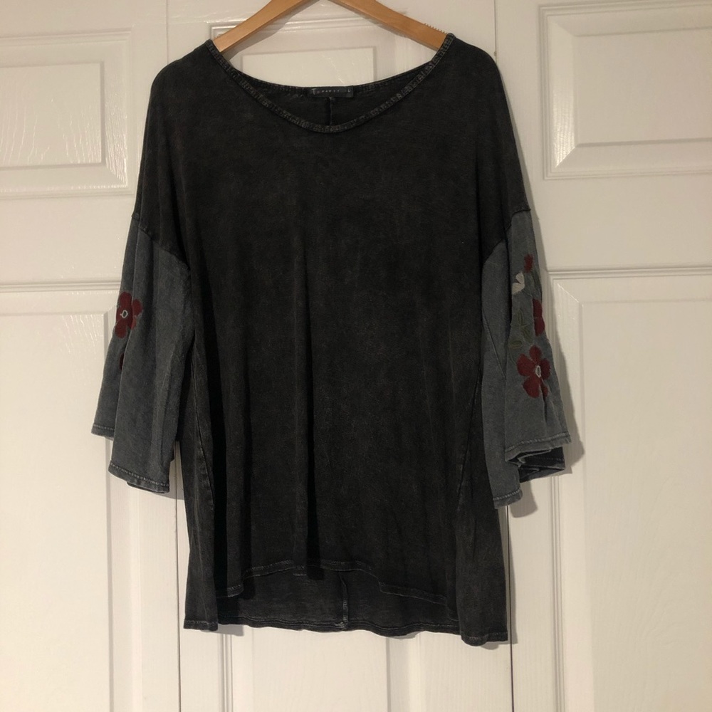 Stone washed Boho embroidered